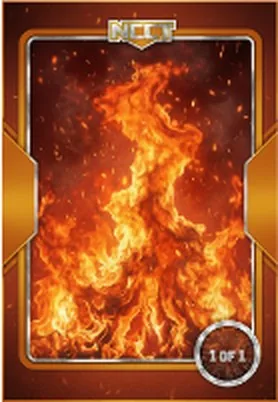 Fire collector card frame for photo booth prints