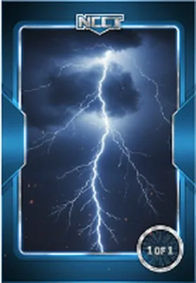 Lightning collector card frame for photo booth prints