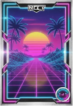 Retro collector card frame for photo booth prints