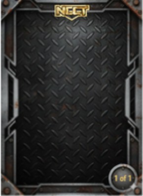 Steel collector card frame with a diamond plate background