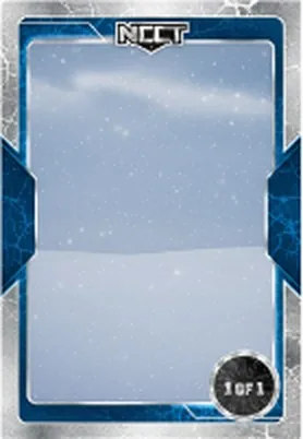 Winter collector card frame for photo booth prints